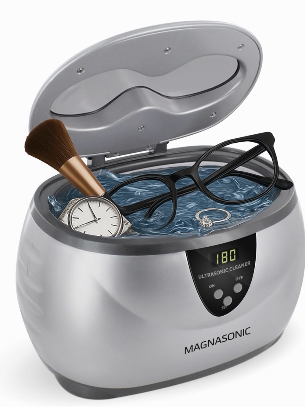 Magnasonic Silver Ultrasonic Cleaner with Digital Controls